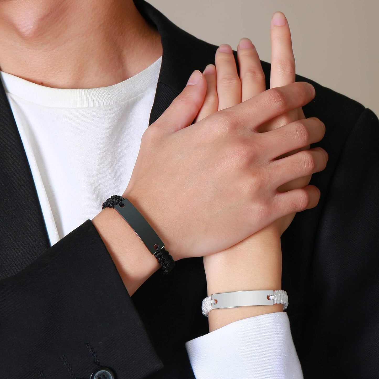 Dacida Matching Couples Bracelets for Women Men Long Distance Bracelets for Couples His Hers Bracelets Relationship Bracelets Anniversary Christmas Birthday Gifts